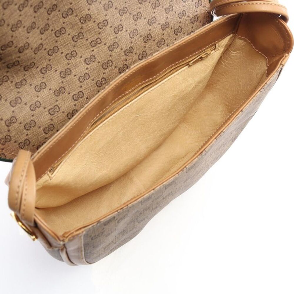 Gucci Micro GG Shoulder Bag PVC Coated Canvas Leather - Picture 3 of 8